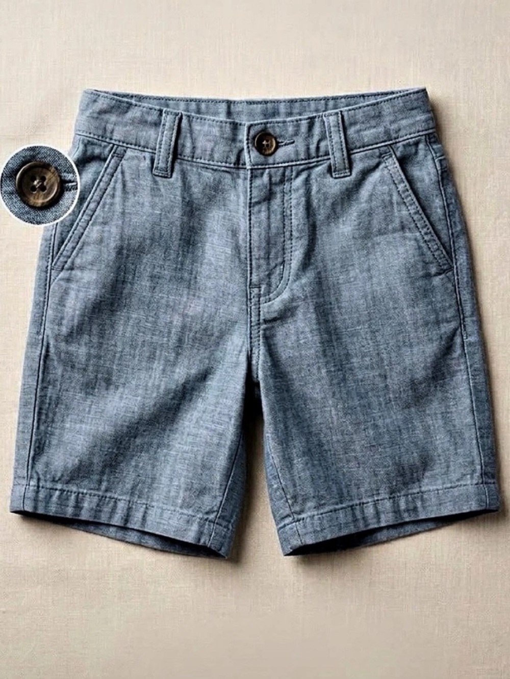 Cat and Jack Boys Chambray Shorts - Blue Size 6 